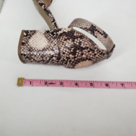 A Beautiful Soul Womens Ankle Strap Sandals Brown Snake Print High Heel Buckle 6 - Picture 7 of 10